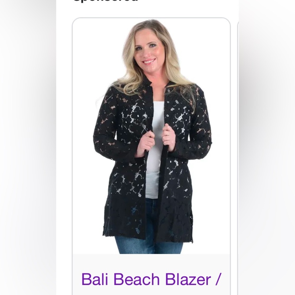 Walker & Wade Bali Beach Blazer, Black